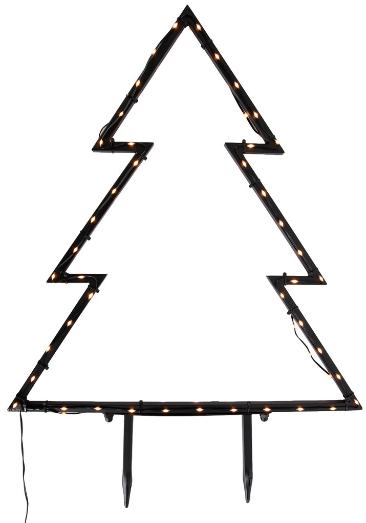 Kerst prikspot boom zwart 71cm incl. LED IP44 - Kas