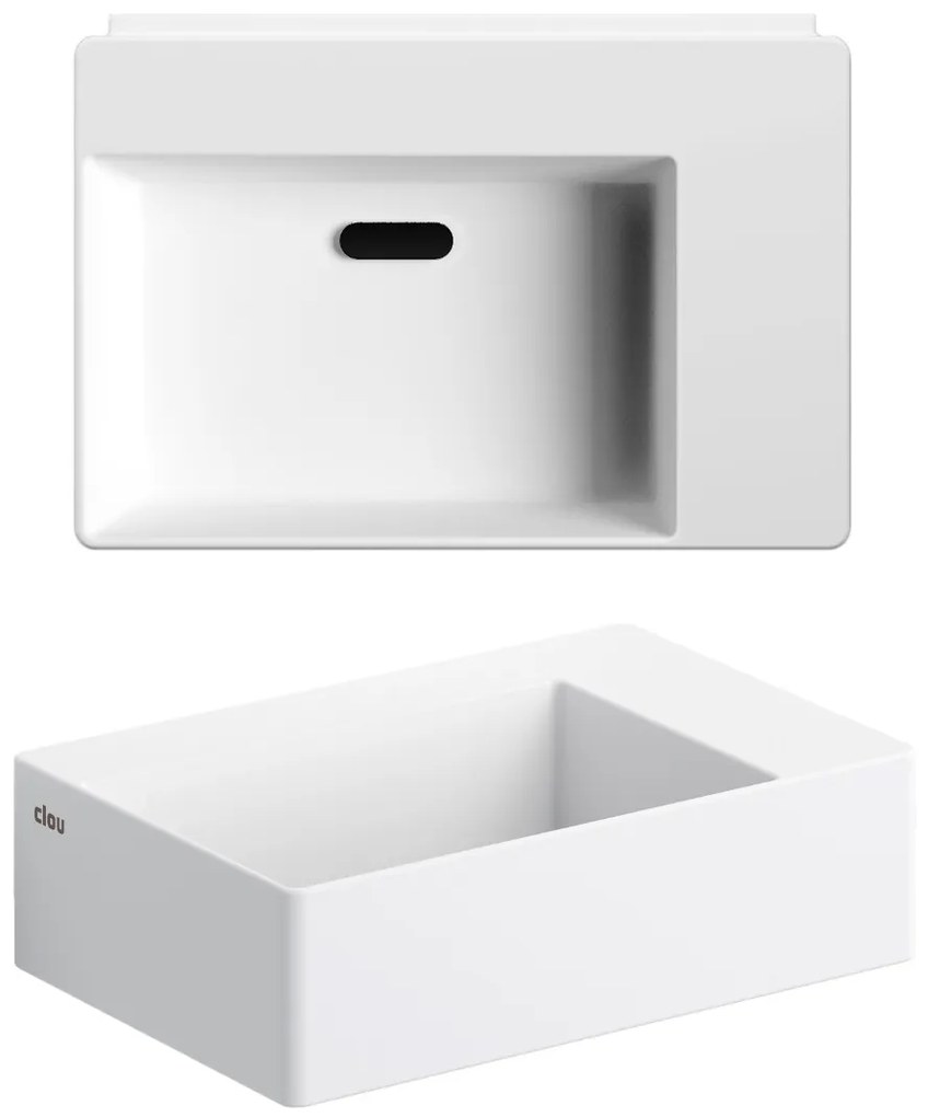 Clou New Flush 2 fontein solid surface 36cm wit mat