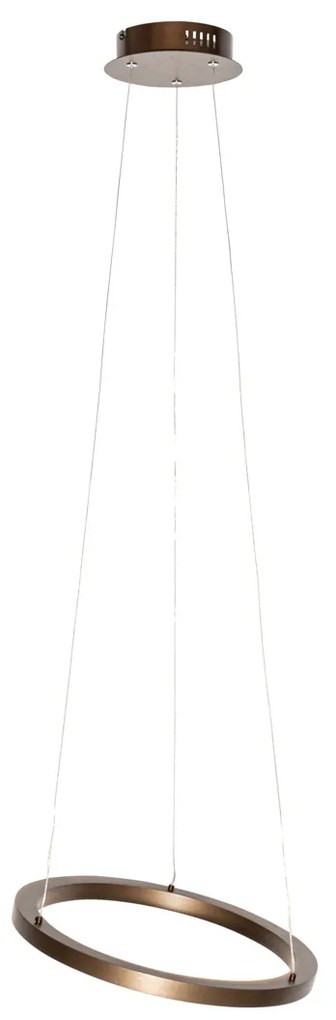 Hanglamp brons 40 cm incl. LED 3-staps dimbaar - Girello