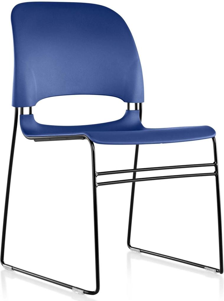Herman Miller Limerick stapelbare stoel blauw
