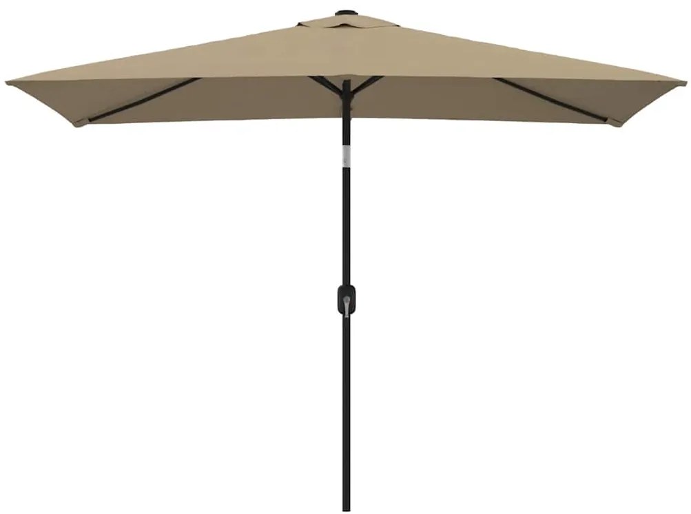 vidaXL Parasol met metalen paal 300x200 cm taupe