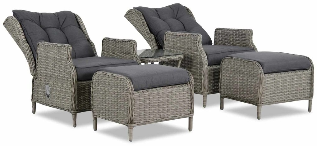 Bistroset 2 personen Wicker Grijs Garden Collections New Castle