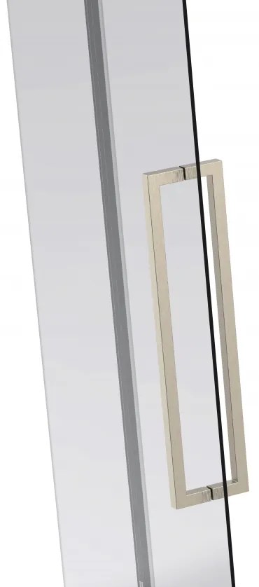 Van Rijn ST08 douchedeur met rookglas 125-135cm RVS