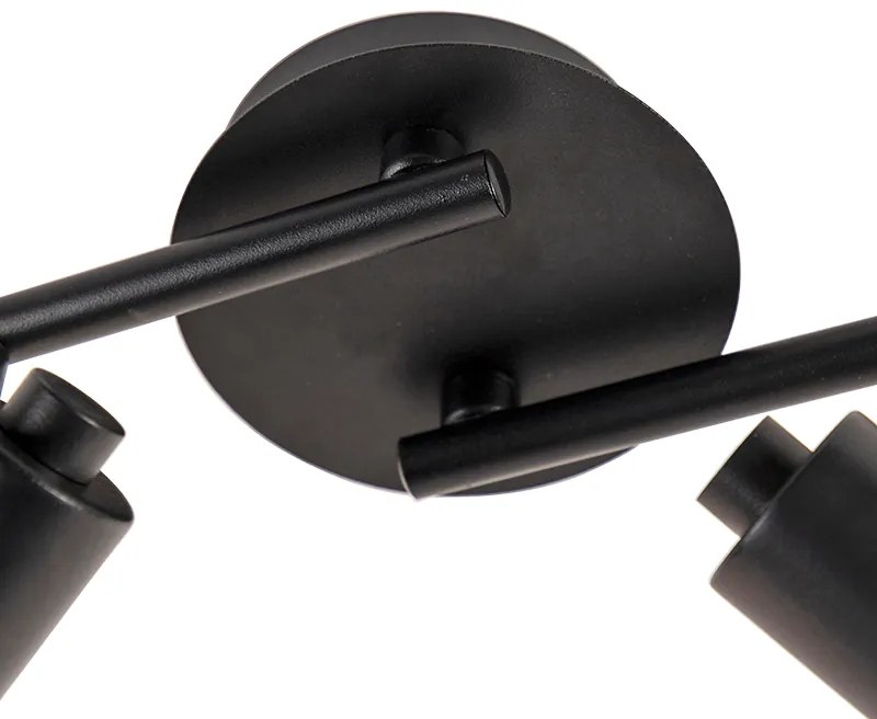 Moderne spot zwart met goud 4-lichts - Magno