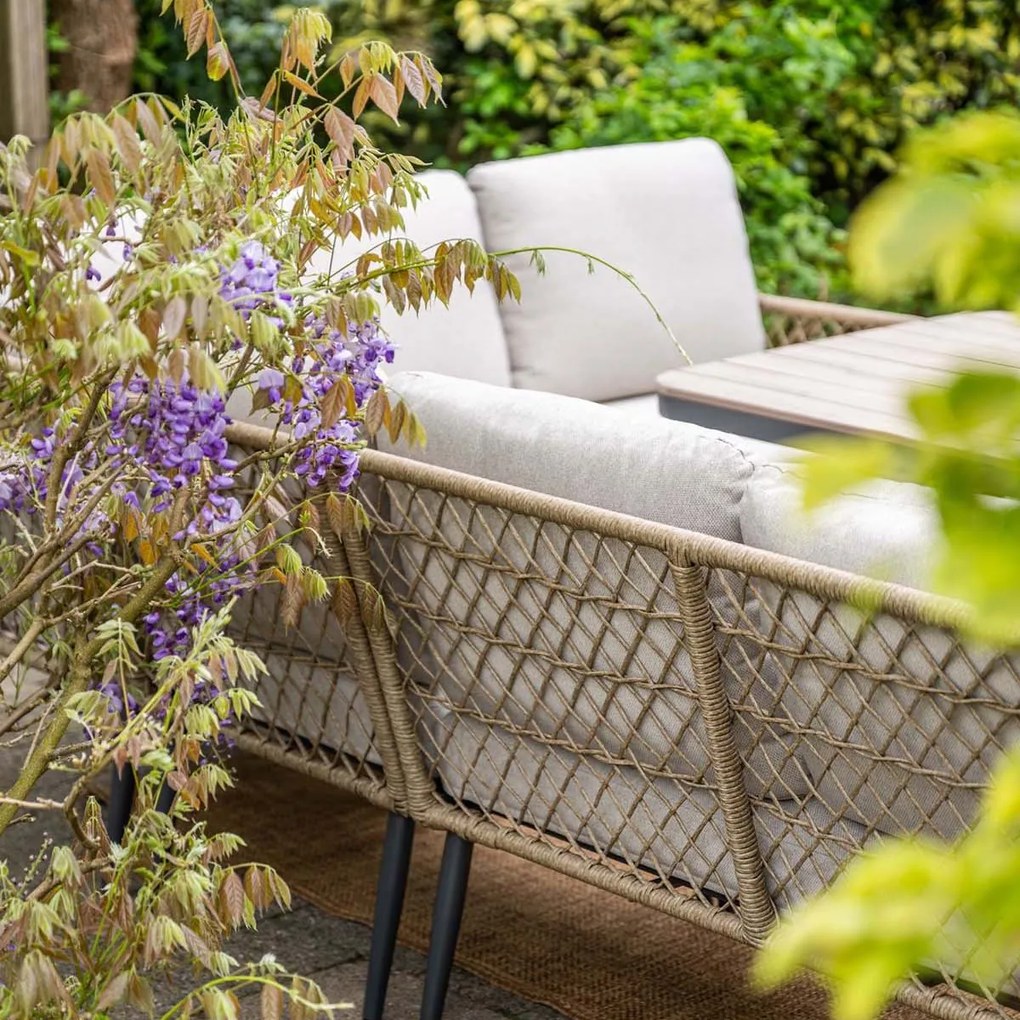 Garden Impressions Kalibo hoek lounge dining set R 4-delig - donker grijs