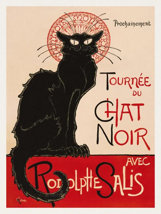 Kunstreproductie The Black Cat, Théophile Steinlen