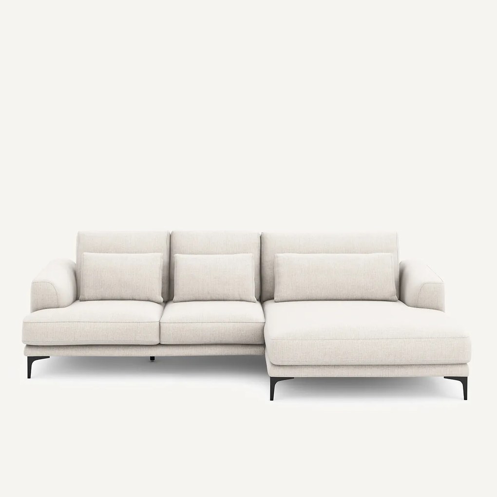 Hoekbank met rechts XL longchair, in Jasper-stof, MARSILE