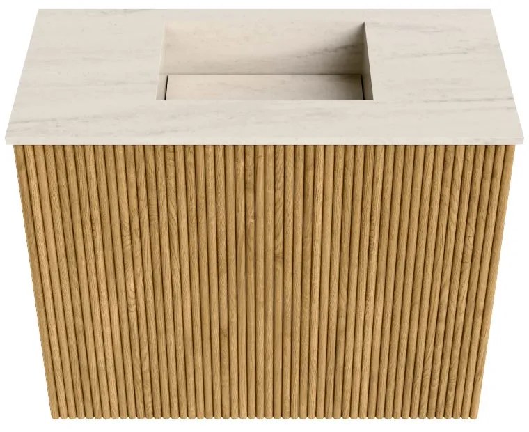 Mondiaz Joya DLux 50cm toiletmeubel oak met wastafel faye midden zonder kraangat meli