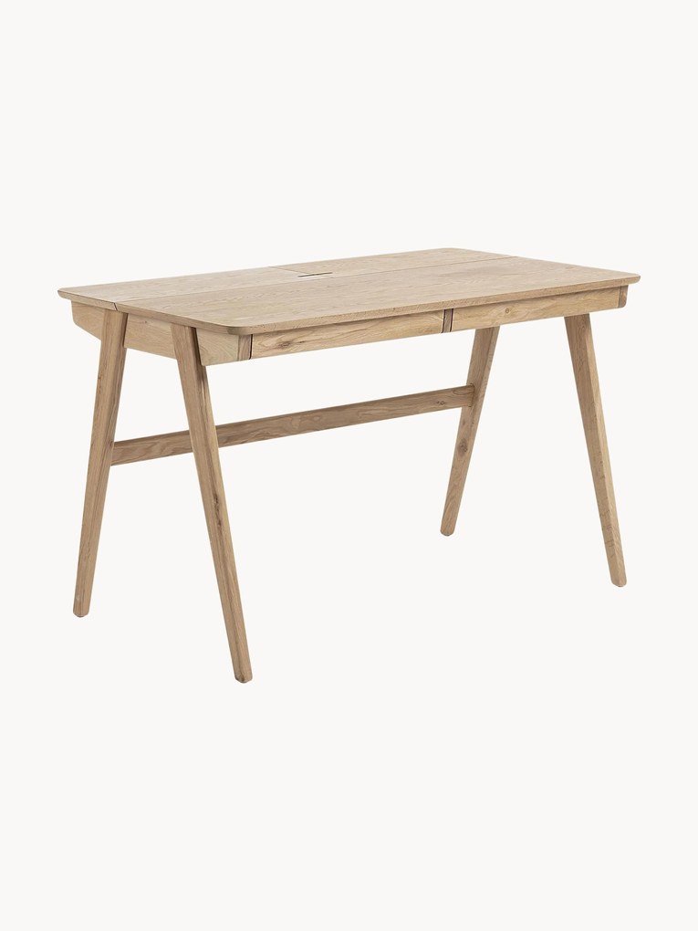 Houten bureau Jacques met kabeldoorgang