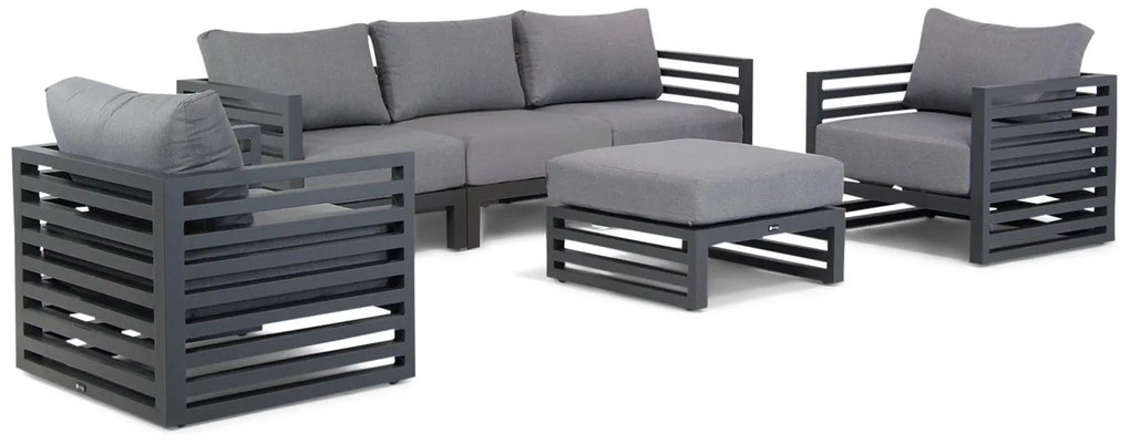 Stoel en Bank Loungeset 5 personen Aluminium Grijs  Santika Furniture Santika Jaya