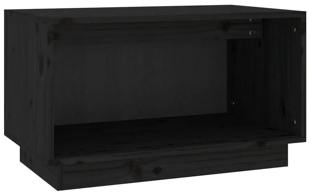 vidaXL Tv-meubel 60x35x35 cm massief grenenhout zwart