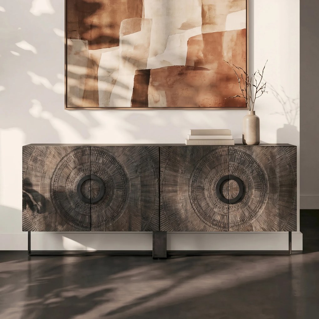 Uniek Dressoir Mangohout - 200x47x80cm.