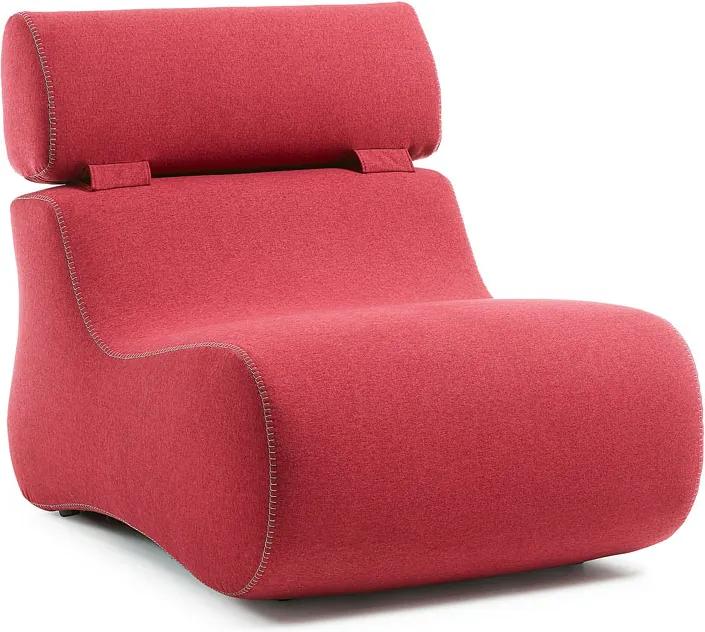 Kave Home Club Design Fauteuil Van Stof Rood