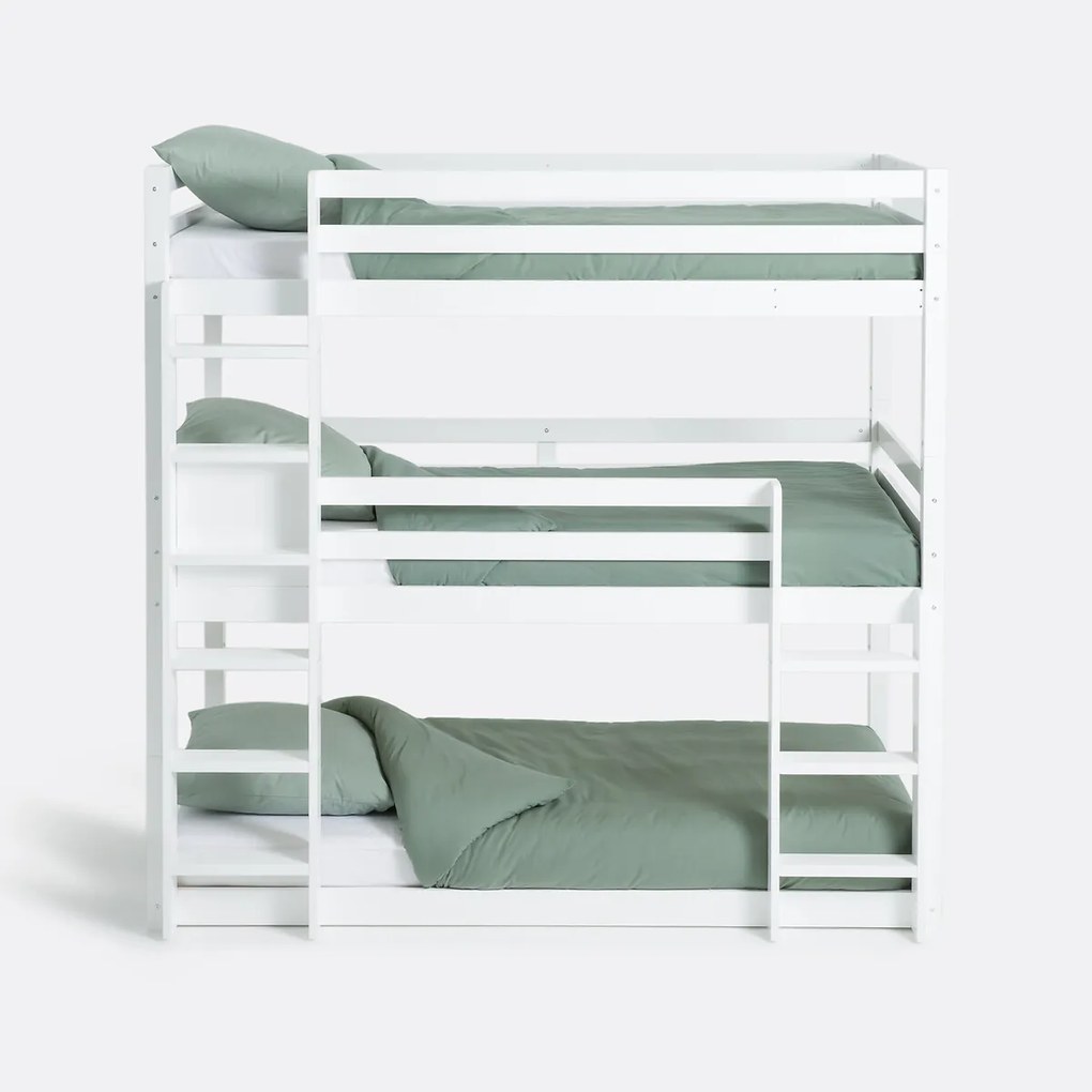 Stapelbed met 3 slaapzones en lattenbodems, Maysar