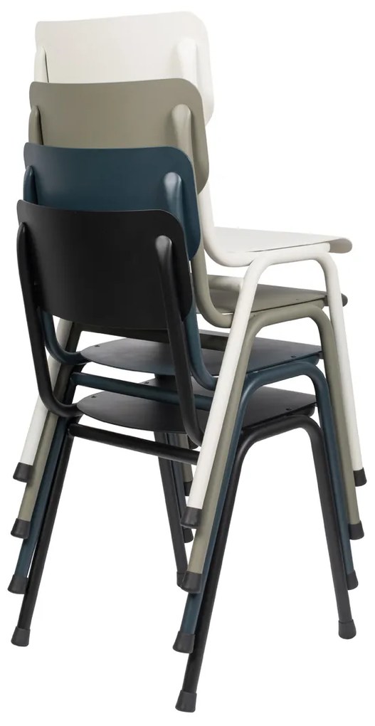 Zuiver Back To School Outdoor Tuinstoel Stapelbaar Aluminium Zwart