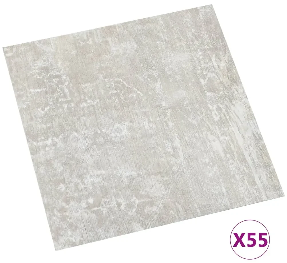 vidaXL Vloerplanken zelfklevend 55 st 5,11 m² PVC lichtgrijs