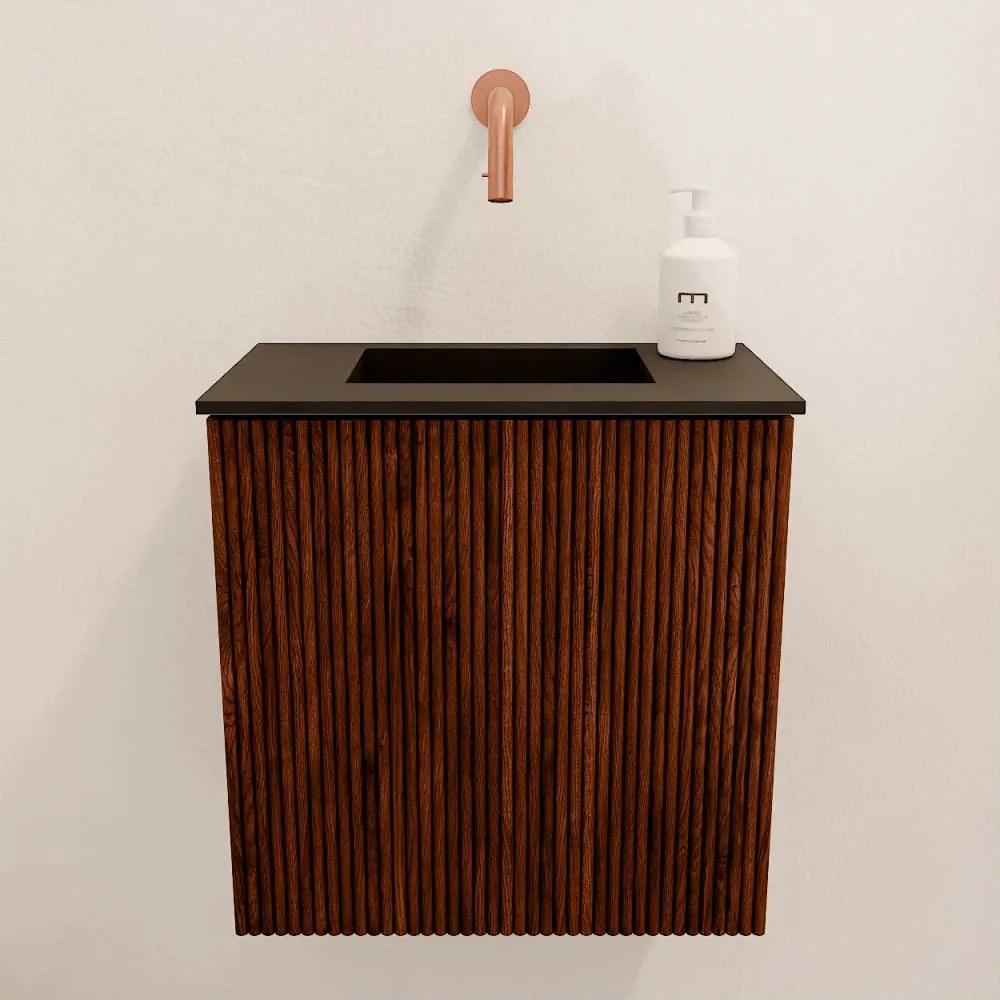 Mondiaz Joya 40cm toiletmeubel ruby met wastafel faye midden zonder kraangat urban
