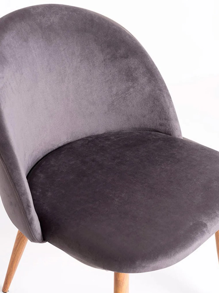 Set 4 fluwelen Vint Stoelen