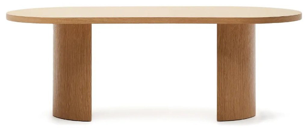 Kave Home Nealy Ovale Eettafel Eikenfineer 200 X 100 Cm - 200 X 100cm.
