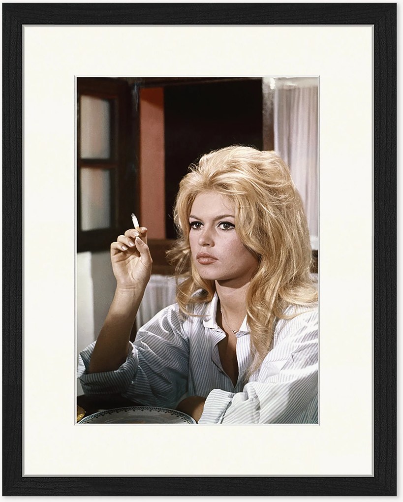 Handgemaakte ingelijste foto Brigitte Bardot