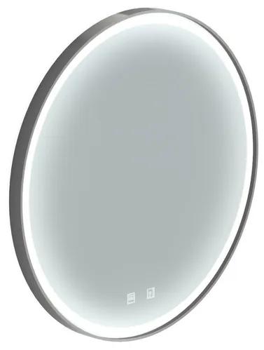 Thebalux Type M spiegel 60x60cm rond met verlichting en spiegelverwarming led zwart aluminium 4SP60044Z