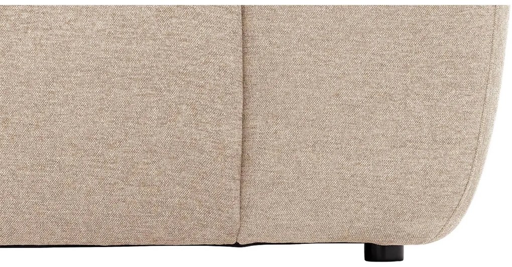 Goossens Excellent Bank Kubus - 30 X 30 Cm Stiksel wit, stof, 1,5-zits, modern design met chaise longue links