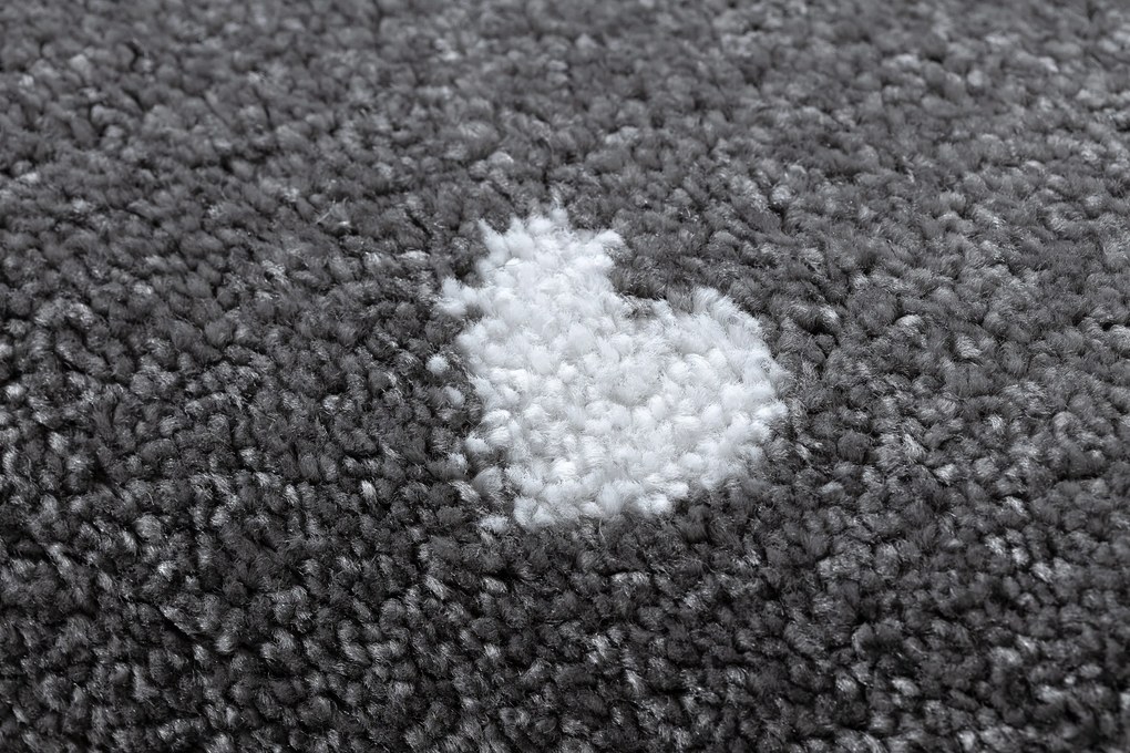 Tapijt PETIT FLAMINGOS Flamingo's  HARTJES grijskleuring