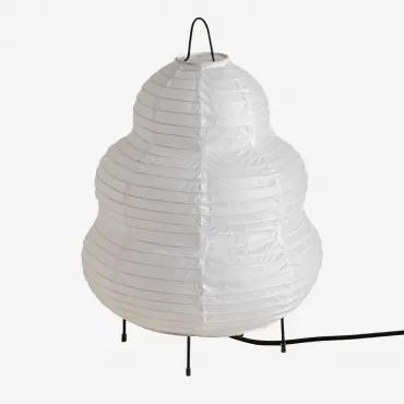 Rijstpapier Tafellamp (↑34 cm) Gogian Wit - Sklum