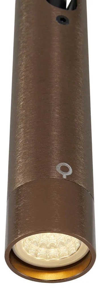 Modern railsysteem met 10 spots donker brons 1-fase - Slimline Uzzy