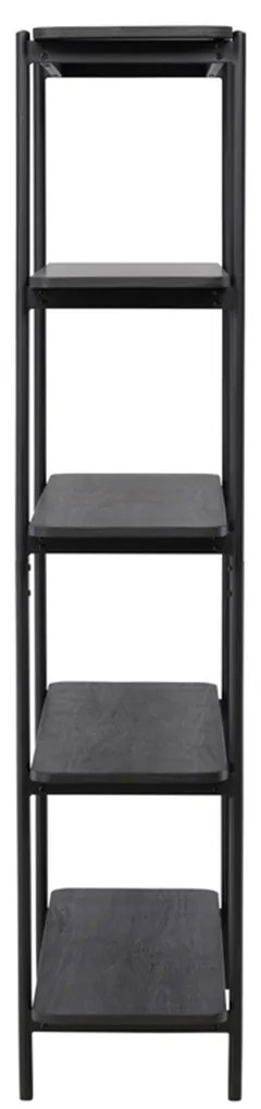 Openkast Met Vijf Planken Zwart - 120x40x190cm.