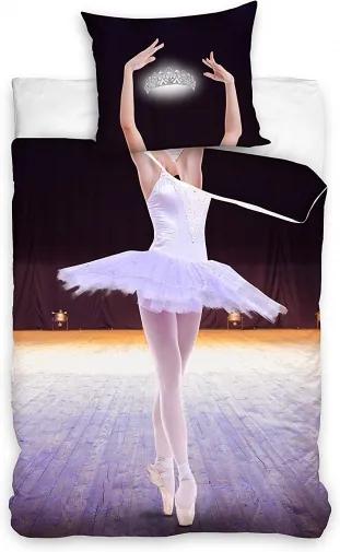 Dekbedovertrek ballerina paars 140 x 200 cm