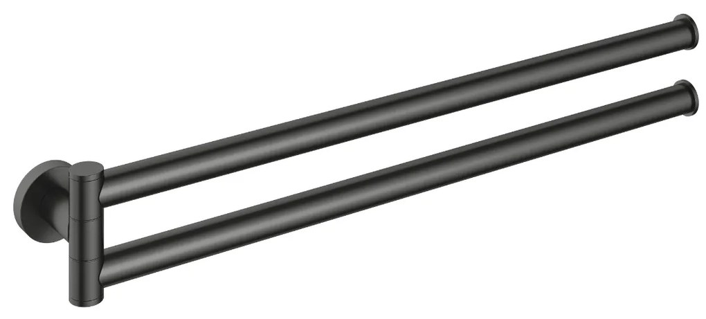 Hotbath &More handdoekhouder draaibaar geborsteld zwart PVD