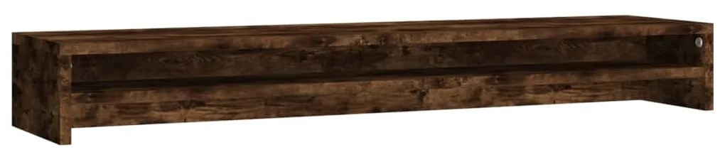 vidaXL Monitorstandaard 100x24x13 cm bewerkt hout gerookt eikenkleurig