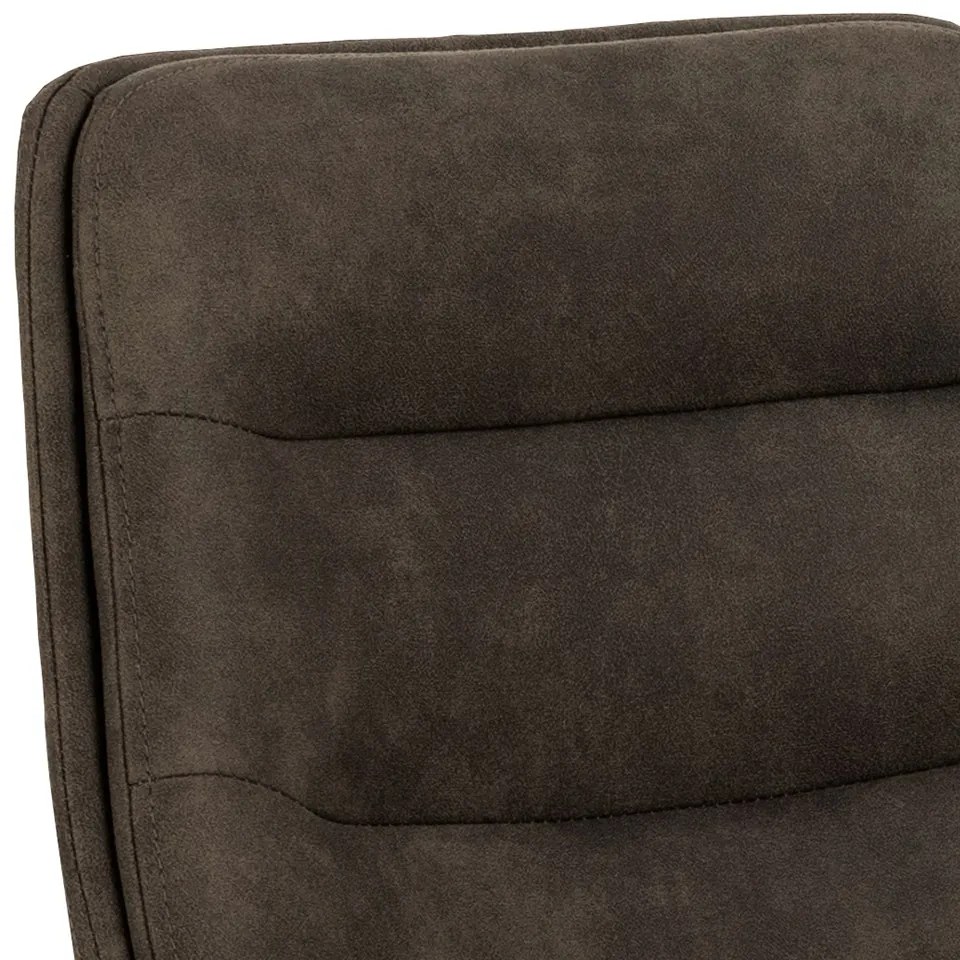 IDA Bruin Antraciet (stof Preston 96)/zwarte poot - GESTOFFEERDE BARSTOEL VOOR KEUKEN/LOUNGE/RESTAURANT
