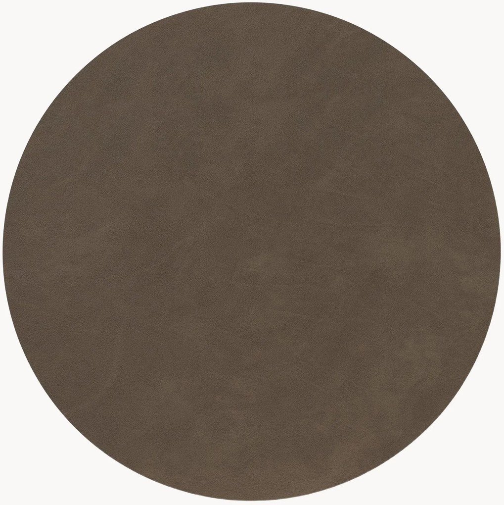 Ronde leren placemats Nupo, 2-delig