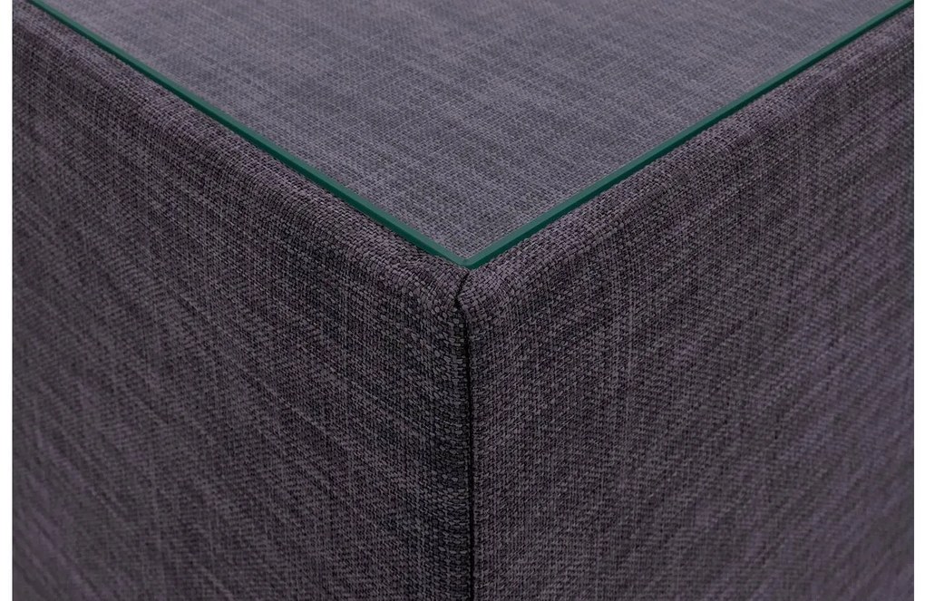 Goossens Hocker Briljant Hotel, Hocker met inleg glasblad