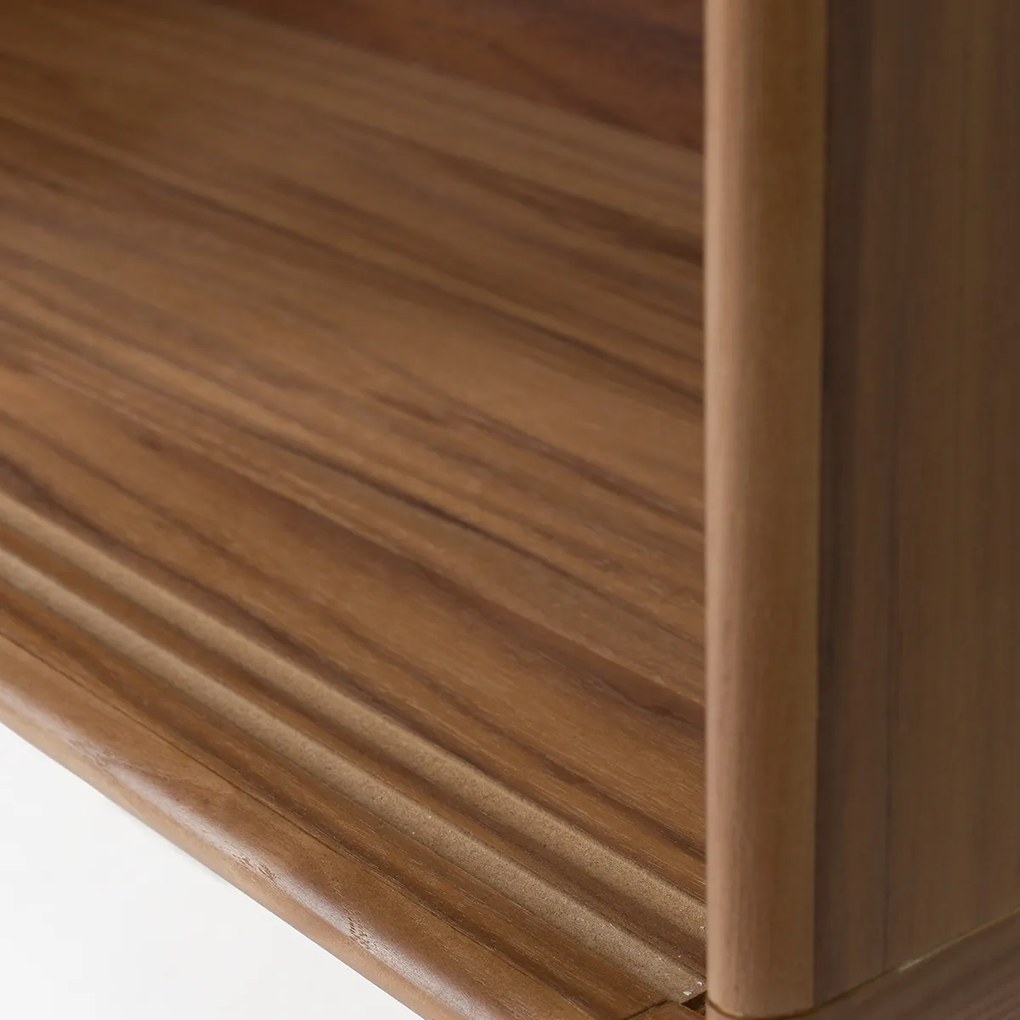 Zuiver Rise Walnut Design Wandkast Met Planken Walnoot - 90x35x180cm.
