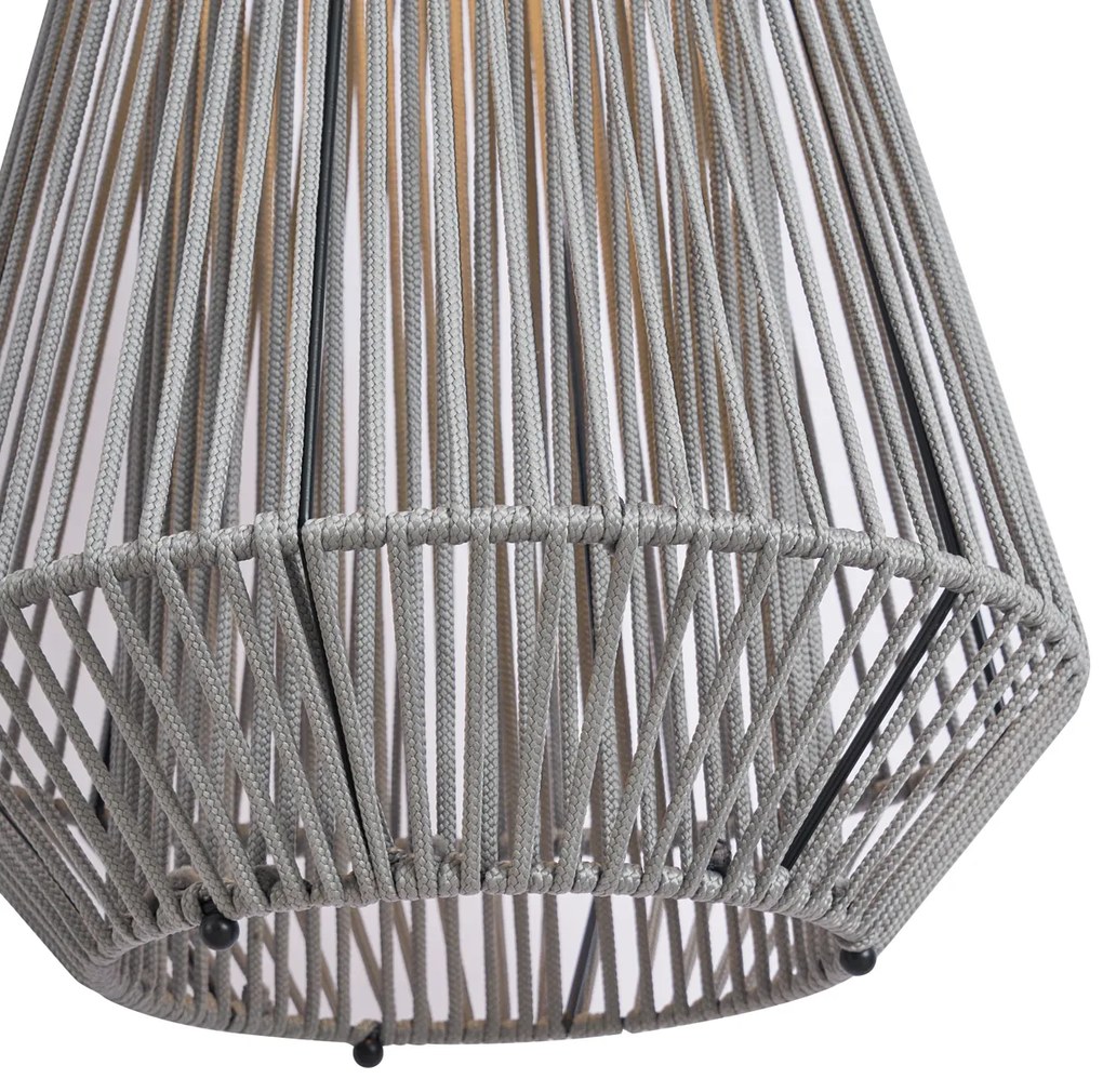 Buitenlamp Bohemian tafellamp grijs incl. LED 3-staps dimbaar IP54 solar oplaadbaar - DucaBohemian IP54 Bohemian Buitenverlichting rond