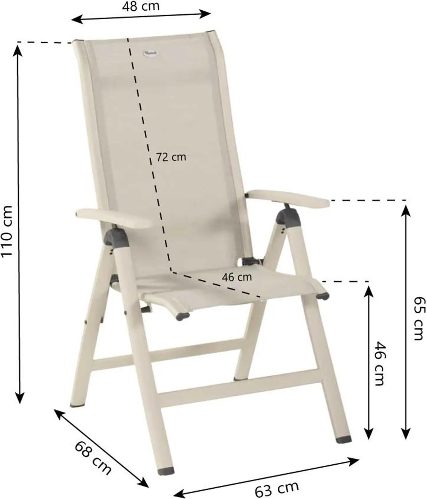 Tuinset 4 personen 909 cm Aluminium Zand/Beige Hartman Alice