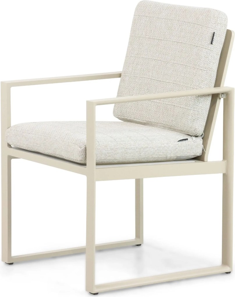 Tuinstoel Aluminium Taupe-naturel-bruin Test - Lifestyle Garden Furniture Nuno