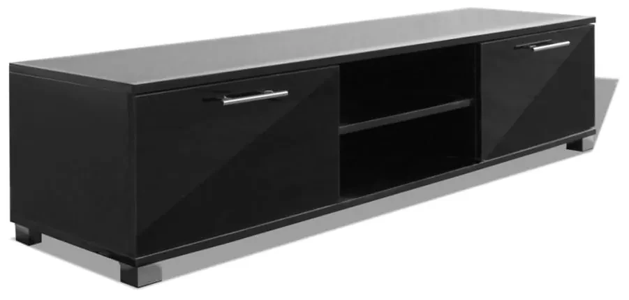 vidaXL Tv-meubel 120x40,3x34,7 cm hoogglans zwart