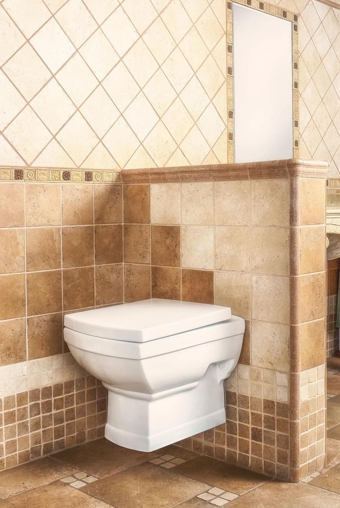 Kerra Kleopatra toiletpot met zitting wit 35x51cm