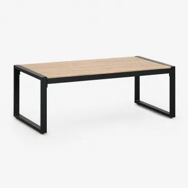 Rectangulaire 110x55 Cm Aluminium Lipov Tuintafel Zwart - Sklum