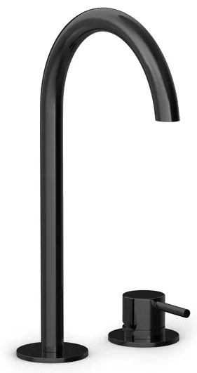 Hotbath COBBER Wastafelmengkraan 2-gats Hoog Model Gepolijst zwart PVD CB023HPBP