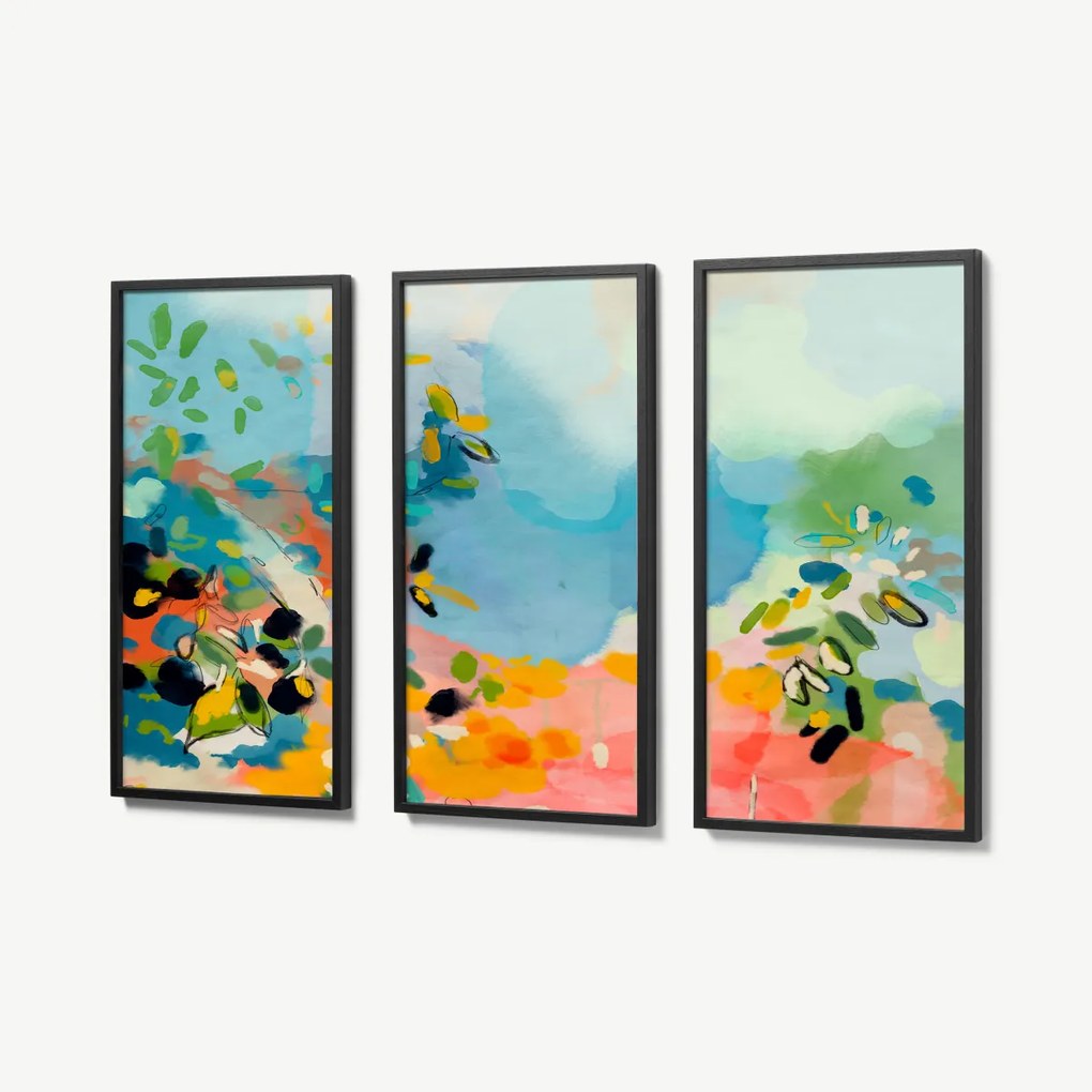 Ana Rut Bre, 'Garden with Sea View', set van 3 ingelijste prints, 30 x 60 cm