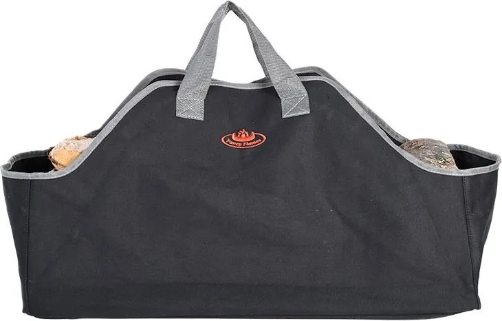 Esschert Design haardbloktas zwart - 59x39,5x38,5cm