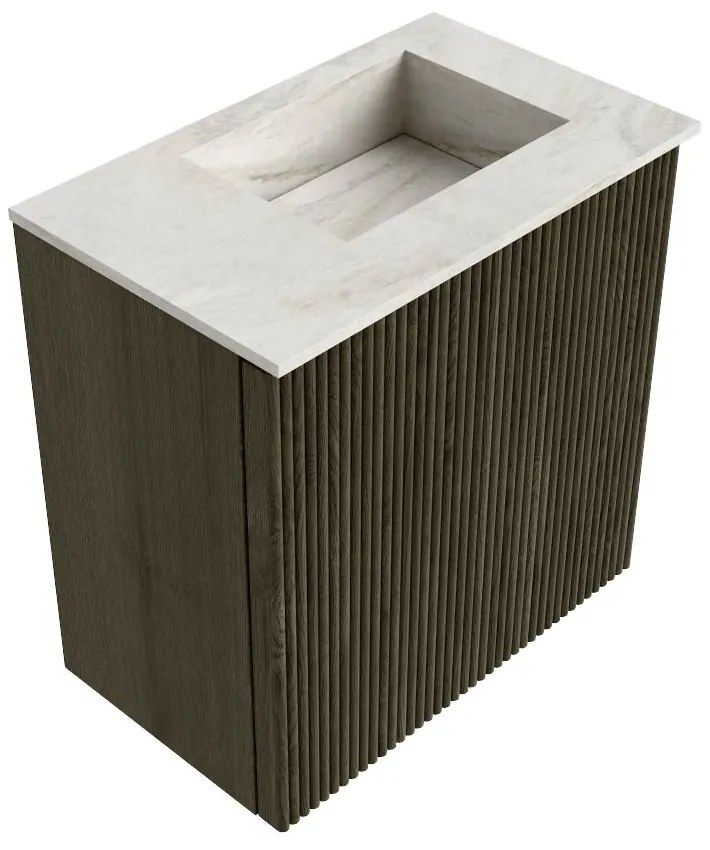 Mondiaz Joya DLux 40cm toiletmeubel shadow met wastafel faye rechts 1 kraangat ostra