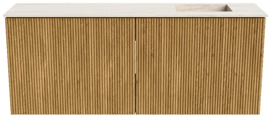 Mondiaz Joya DLux 100cm toiletmeubel oak met wastafel faye rechts 1 kraangat meli