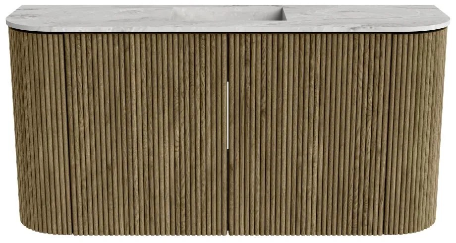 Mondiaz Joya DLux 85cm toiletmeubel ronding links/rechts dusk met wastafel faye midden 1 kraangat glace