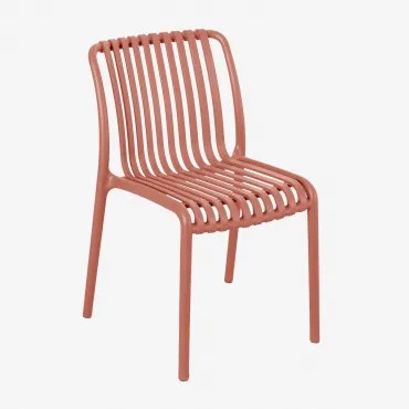 Verpakking Van 2 Wendell Polypropyleen Stapelbare Tuinstoelen Terracota - Sklum